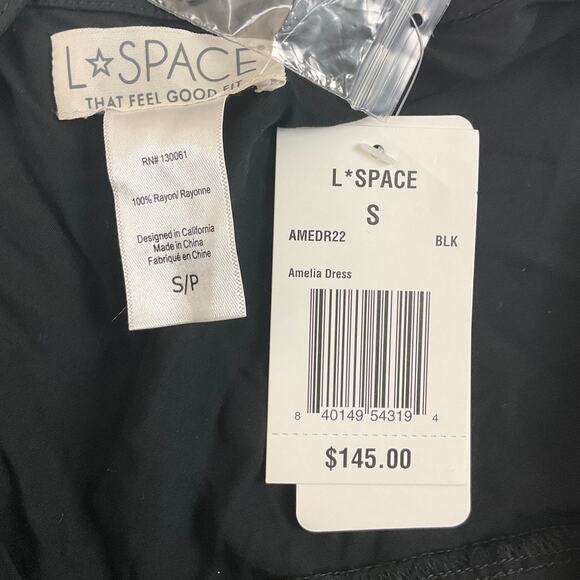 L*Space Amelia Black Mini Dress S - Picture 7 of 8